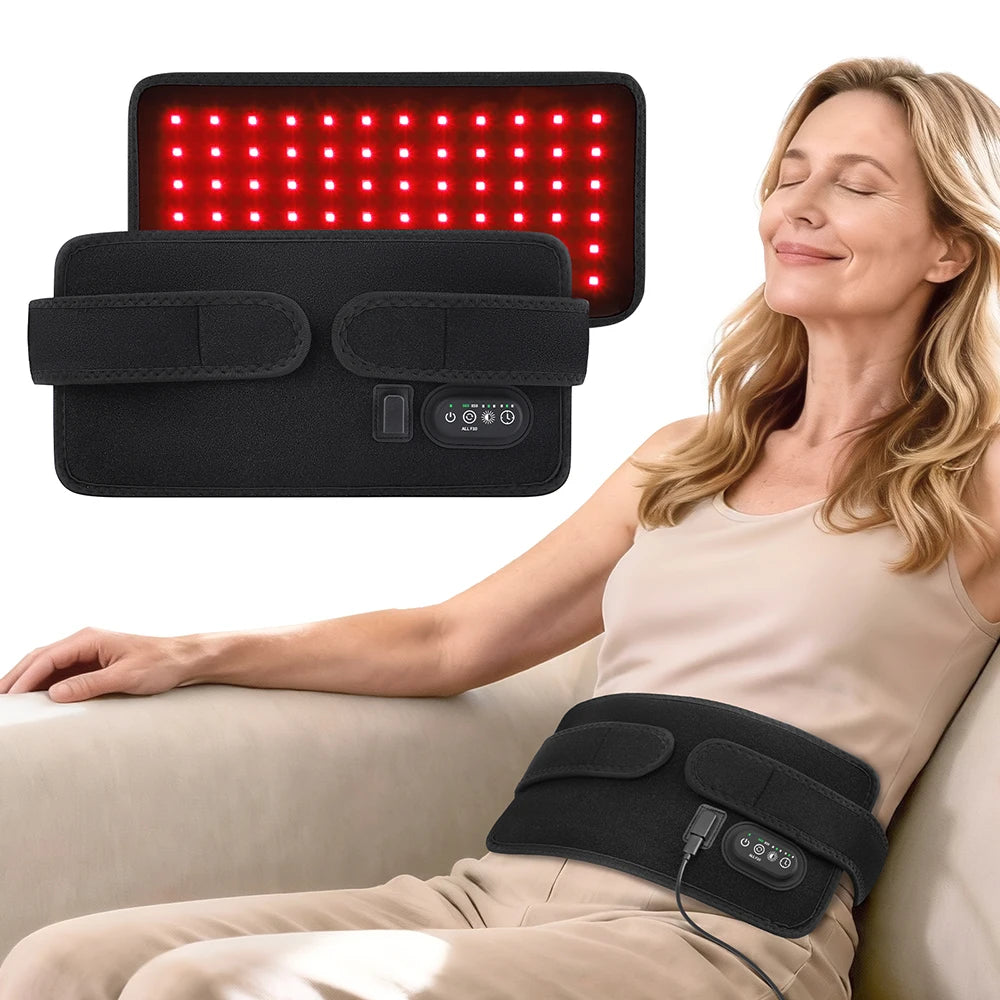 Fascia LED Terapia della Luce Rossa – 72 LED 660nm/850nm per Schiena, Addome, Gambe